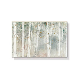 50cmx70cm Forest hang painting style Gold Frame Canvas Wall Art Kings Warehouse
