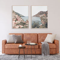 50cmx70cm Italy Positano 2 Sets Wood Frame Canvas Wall Art Kings Warehouse 