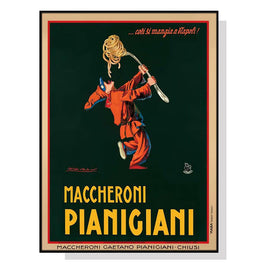 50cmx70cm Maccheroni Pianiciani Black Frame Canvas Wall Art KingsWarehouse 
