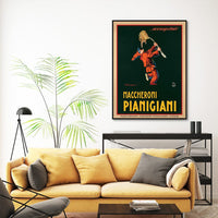 50cmx70cm Maccheroni Pianiciani Black Frame Canvas Wall Art KingsWarehouse 
