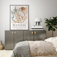 50cmx70cm Matisse Nude Line Black Frame Canvas Wall Art Kings Warehouse 
