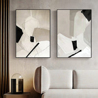 50cmx70cm Modern Abstract 2 Sets Black Frame Canvas Wall Art Kings Warehouse 