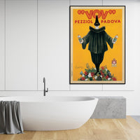 50cmx70cm Pezziol Padova Black Frame Canvas Wall Art KingsWarehouse 