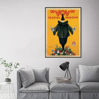 50cmx70cm Pezziol Padova Black Frame Canvas Wall Art KingsWarehouse 