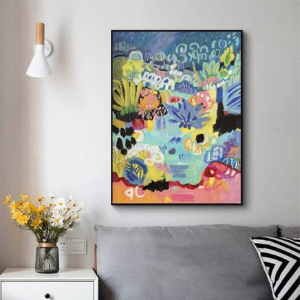 50cmx70cm Summer Smile B Black Frame Canvas Wall Art Kings Warehouse 