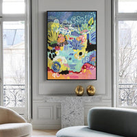 50cmx70cm Summer Smile B Black Frame Canvas Wall Art Kings Warehouse 