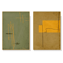 50cmx70cm United Study 2 Sets Gold Frame Canvas Wall Art Kings Warehouse 
