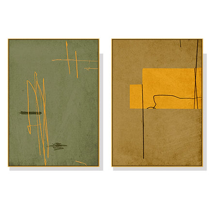 50cmx70cm United Study 2 Sets Gold Frame Canvas Wall Art Kings Warehouse 