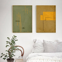 50cmx70cm United Study 2 Sets Gold Frame Canvas Wall Art Kings Warehouse 