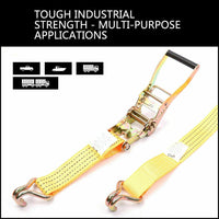 50mm x 10M Tie Down Strap Heavy Duty Ratchet Straps Trailer Boat 2000KG Loading Kings Warehouse 