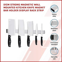 51cm Strong Magnetic Wall Mounted Kitchen Knife Magnet Bar Holder Display Rack Strip Kings Warehouse 