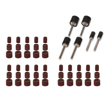 51Pc Sanding Bands Drum Sleeve Set 120 Grits Mandrel Dremel Rotary Kit 3mm Shank Kings Warehouse 