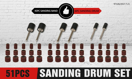 51Pc Sanding Bands Drum Sleeve Set 120 Grits Mandrel Dremel Rotary Kit 3mm Shank Kings Warehouse 