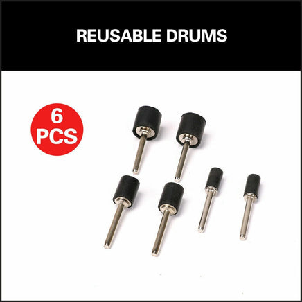 51Pc Sanding Bands Drum Sleeve Set 120 Grits Mandrel Dremel Rotary Kit 3mm Shank Kings Warehouse 