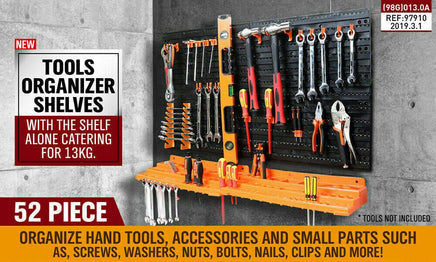 52Pc Wall Mounted Tool Storage Rack Wrench Spanner Holder Screwdriver Pliers New Kings Warehouse 