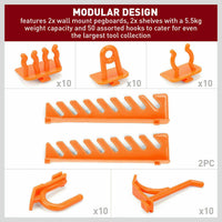 52Pc Wall Mounted Tool Storage Rack Wrench Spanner Holder Screwdriver Pliers New Kings Warehouse 