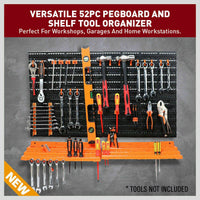 52Pc Wall Mounted Tool Storage Rack Wrench Spanner Holder Screwdriver Pliers New Kings Warehouse 