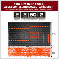 52Pc Wall Mounted Tool Storage Rack Wrench Spanner Holder Screwdriver Pliers New Kings Warehouse 