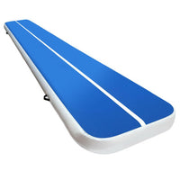 5m x 1m Inflatable Air Track Mat 20cm Thick Gymnastic Tumbling Blue And White Kings Warehouse 