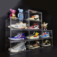 5PC Black Stackable Shoe Display Box Hard Acrylic Sneaker Storage Containers Case Click Frenzy: The Main Event Kings Warehouse 