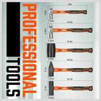 5Pc Hammer Set Rubber / Ball Pein / Sledge / Cross Pein Mallet TPR Grip Handle Kings Warehouse 