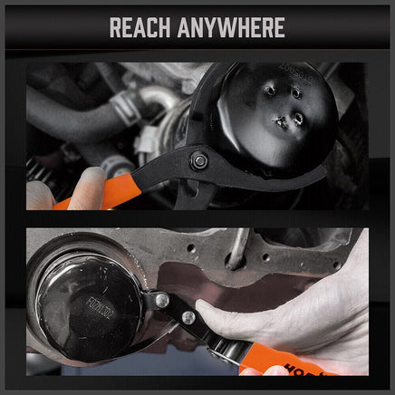 5Pc Oil Filter Wrench Set Swivel Grip Steel Belt Spanner Universal Filter Remove Kings Warehouse 