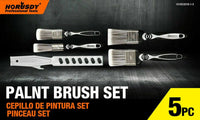 5Pc Paint Brushes Set Artist Acrylic Staining Home Garden Painting Handy Tool Kings Warehouse 