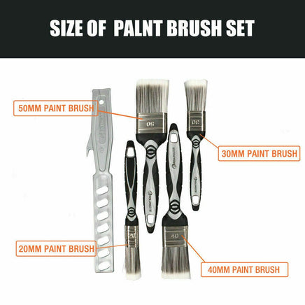 5Pc Paint Brushes Set Artist Acrylic Staining Home Garden Painting Handy Tool Kings Warehouse 