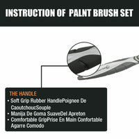 5Pc Paint Brushes Set Artist Acrylic Staining Home Garden Painting Handy Tool Kings Warehouse 