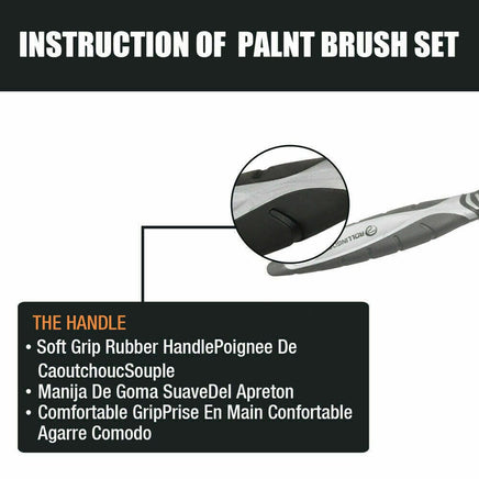 5Pc Paint Brushes Set Artist Acrylic Staining Home Garden Painting Handy Tool Kings Warehouse 