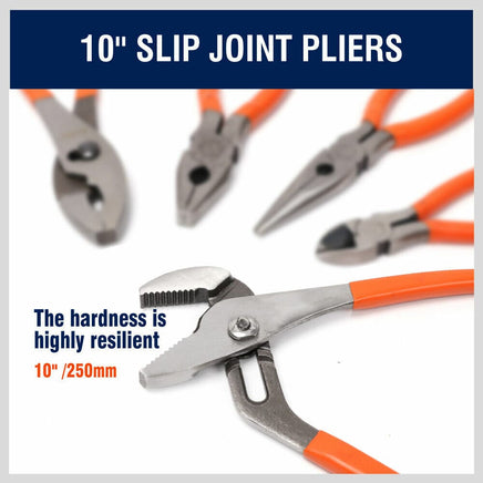 5Pc Pliers Set Diagonal Linesman Long Nose Groove Joint Slip Joint Pliers Kings Warehouse 