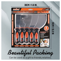 5Pc Stainless Steel Putty Knife Set Joint Knife Wall Scraper Paint Clean Blade Kings Warehouse 