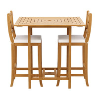 5pcs Outdoor Bar Table 4 Seater Stools Bistro Set Patio Acacia Wood New Season Sale Kings Warehouse 