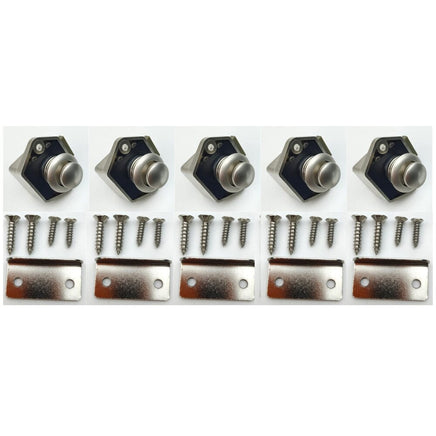 5PCS Push Button Drawer Cupboard Door Catch Lock Caravan Van Cabinet Latch Knob Kings Warehouse 