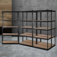 5x1.5M Warehouse Shelving Racking Storage Garage Steel Metal Shelves Rack Kings Warehouse 