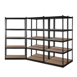5x1.5M Warehouse Shelving Racking Storage Garage Steel Metal Shelves Rack Kings Warehouse