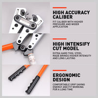 6-50 mm2 Wire Crimper Cable Crimp Electric Tube Crimping Hand Tool Battery Lug Kings Warehouse 
