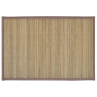 6 Bamboo Placemats 30 x 45 cm Brown Kings Warehouse 