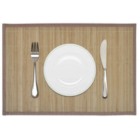 6 Bamboo Placemats 30 x 45 cm Brown Kings Warehouse 