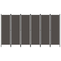6-Panel Room Divider Anthracite 300x180 cm Kings Warehouse 