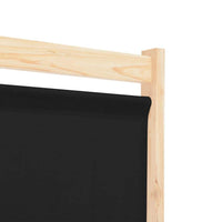 6-Panel Room Divider Black 240x170x4 cm Fabric Kings Warehouse 