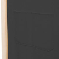 6-Panel Room Divider Grey 240x170x4 cm Fabric Kings Warehouse 
