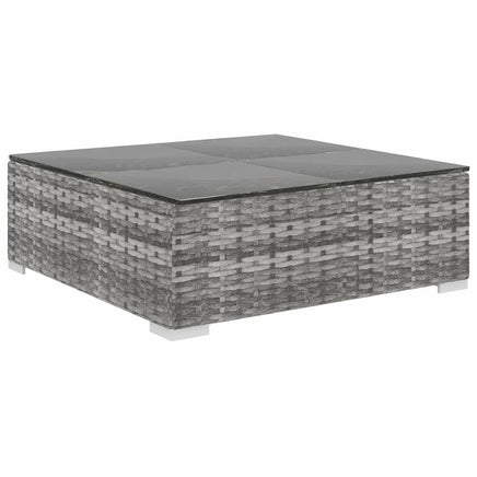 6 Piece Garden Lounge Set with Cushions Poly Rattan Grey Kings Warehouse 