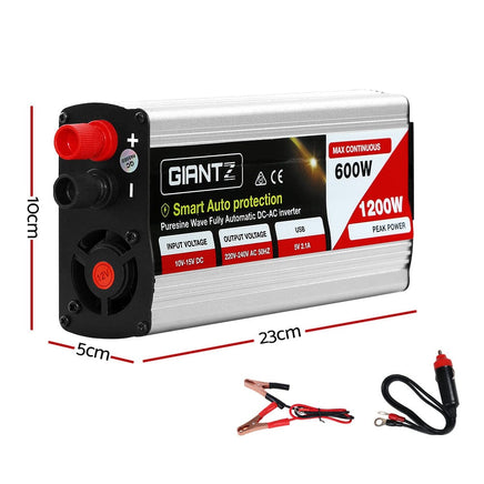 600W Puresine Wave DC-AC Power Inverter Kings Warehouse 