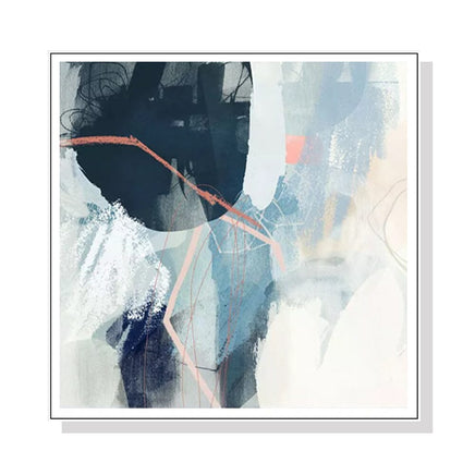 60cmx60cm Luz II White Frame Canvas Wall Art Kings Warehouse 