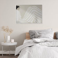 60cmx90cm Abstract Lady White Frame Canvas Wall Art Kings Warehouse 