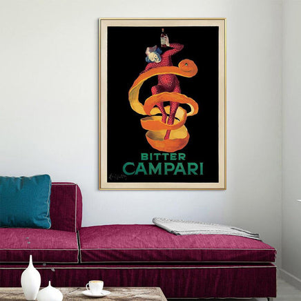 60cmx90cm Bitter Campari Gold Frame Canvas Wall Art Kings Warehouse 