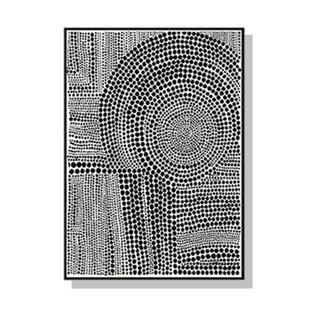 60cmx90cm Clustered Dots B Black Frame Canvas Wall Art Kings Warehouse 