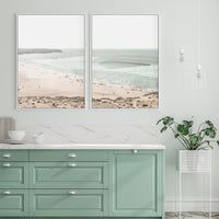 60cmx90cm Coastal Prints 2 Sets White Frame Canvas Wall Art Kings Warehouse 