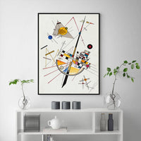 60cmx90cm Delicate Tension By Wassily Kandinsky Black Frame Canvas Wall Art Kings Warehouse 